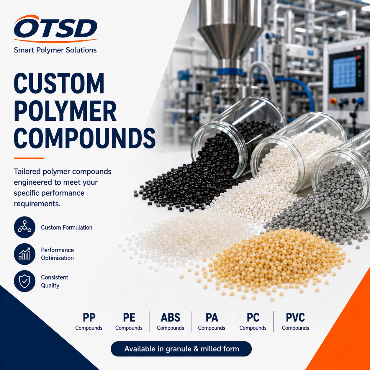 OTSD custom polymer compounds for specific applications