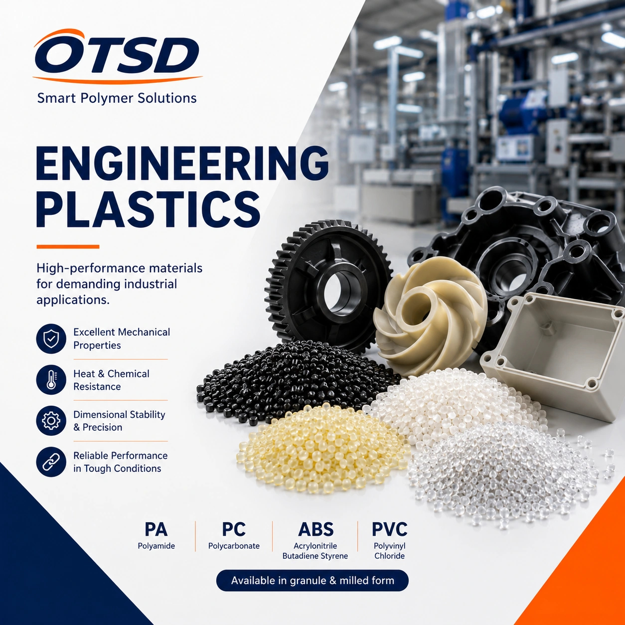 OTSD engineering plastics for demanding industrial applications